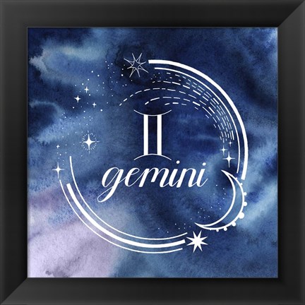 Framed Watercolor Astrology III Print