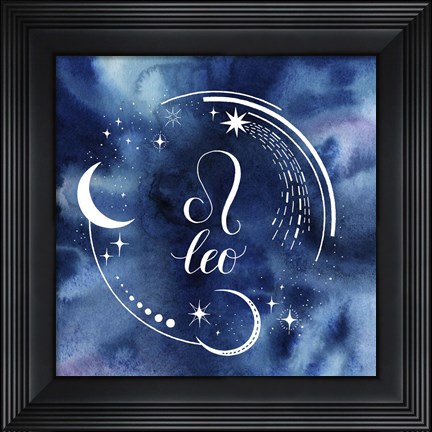 Framed Watercolor Astrology V Print