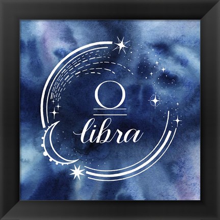 Framed Watercolor Astrology VII Print