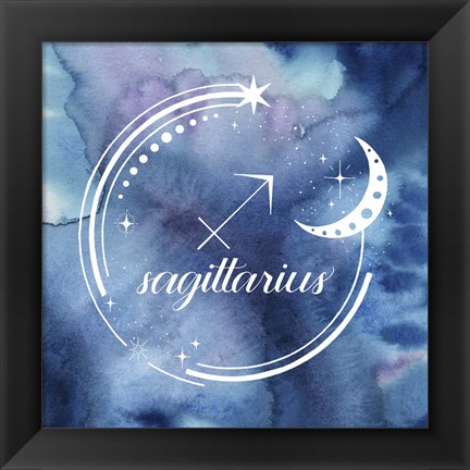 Framed Watercolor Astrology IX Print