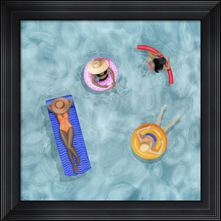 Framed Poolside I Print