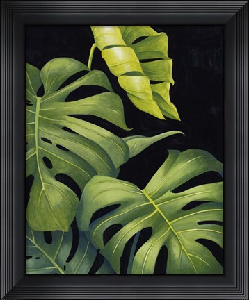 Framed Night Monsteras II Print