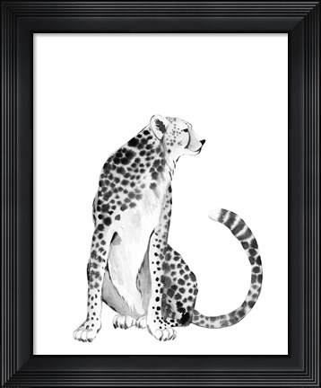 Framed Chrome Cheetah I Print