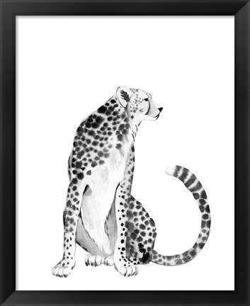 Framed Chrome Cheetah I Print