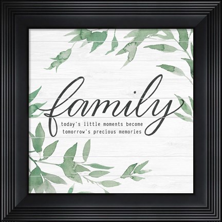 Framed Family on Shiplap I Print