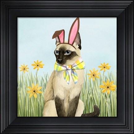 Framed Easter Cats II Print