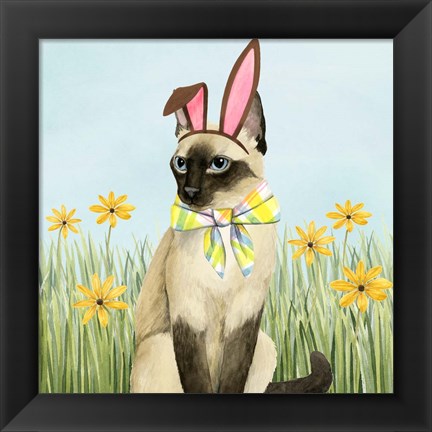 Framed Easter Cats II Print