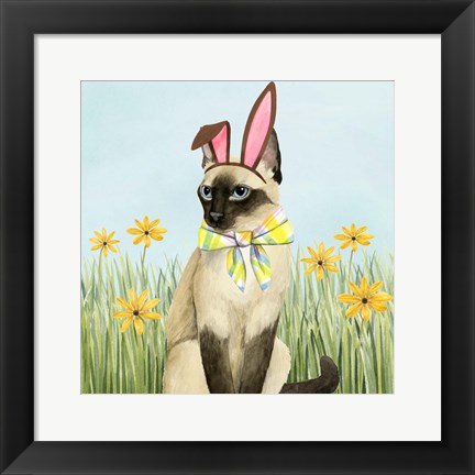 Framed Easter Cats II Print