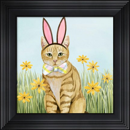 Framed Easter Cats IV Print
