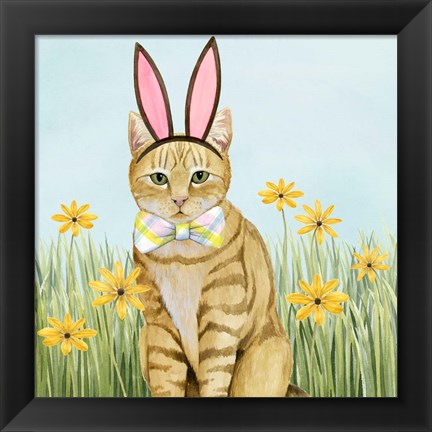 Framed Easter Cats IV Print