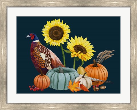 Framed Pheasant Harvest II Print