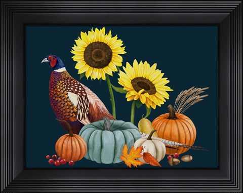Framed Pheasant Harvest II Print