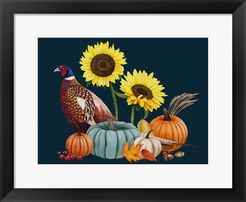 Framed Pheasant Harvest II Print