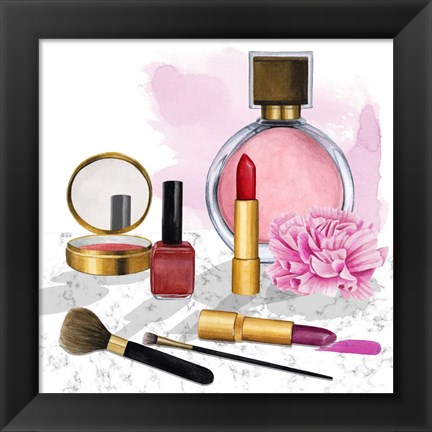 Framed Makeup Counter II Print