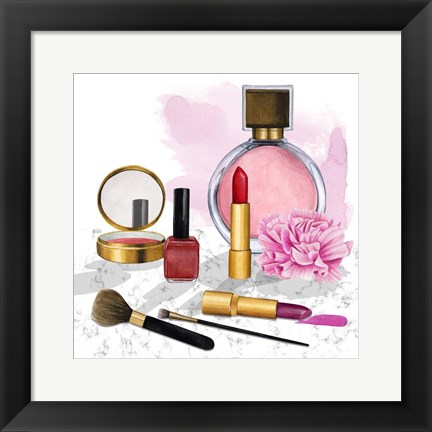 Framed Makeup Counter II Print