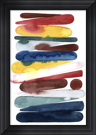 Framed Rainbow Strata I Print