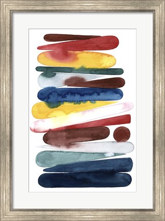 Framed Rainbow Strata I Print