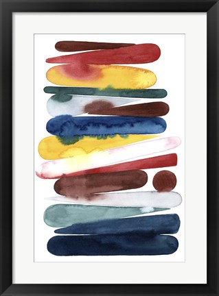 Framed Rainbow Strata I Print