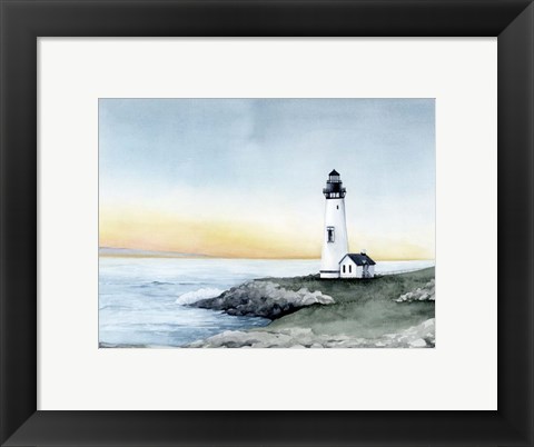 Framed Lighthouse Bay II Print