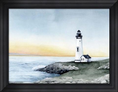 Framed Lighthouse Bay II Print