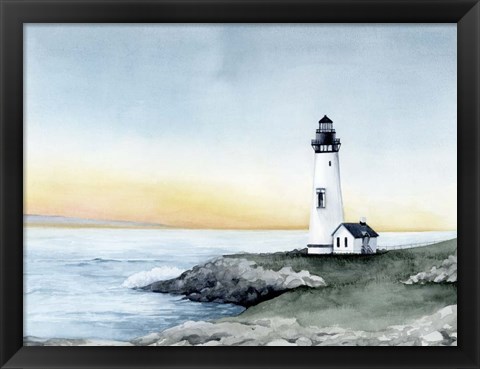 Framed Lighthouse Bay II Print