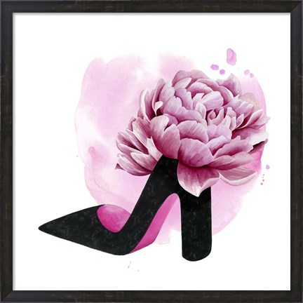 Framed Flower Heel I Print