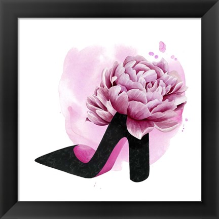 Framed Flower Heel I Print