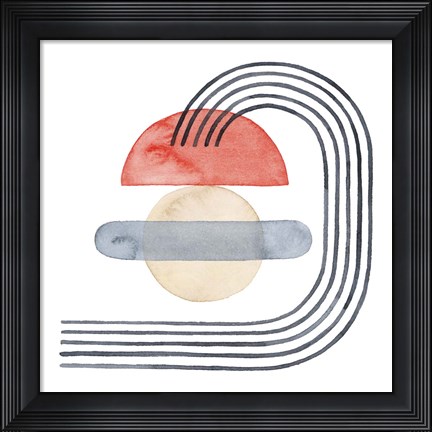 Framed Deco Sunrise I Print