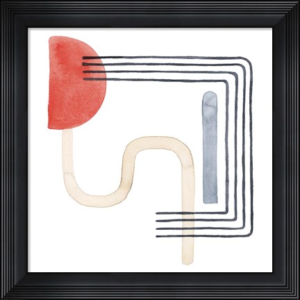 Framed Deco Sunrise V Print