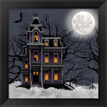 Framed Spooky Night I Print