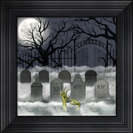 Framed Spooky Night II Print