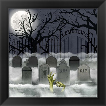 Framed Spooky Night II Print