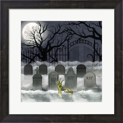 Framed Spooky Night II Print