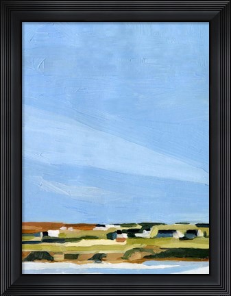 Framed Color Field Landscape I Print