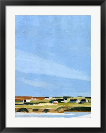 Framed Color Field Landscape I Print