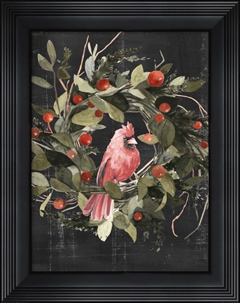 Framed Christmas Cardinal II Print