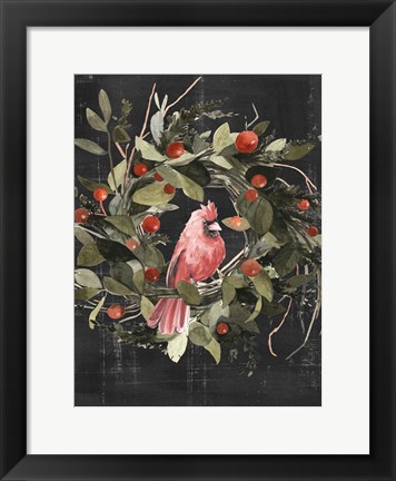 Framed Christmas Cardinal II Print