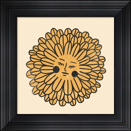 Framed Flower Face I Print