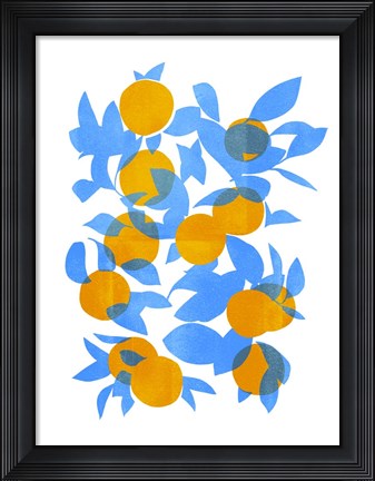 Framed Bright Tangerines I Print