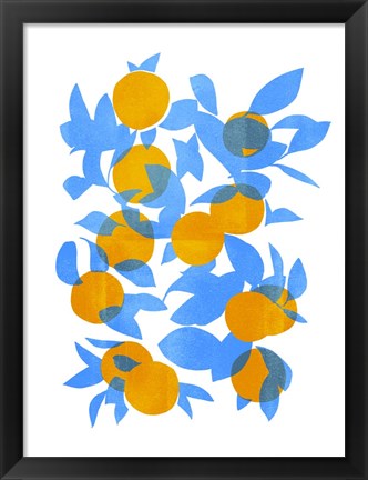 Framed Bright Tangerines I Print