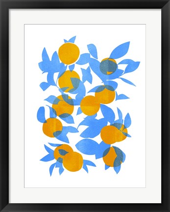 Framed Bright Tangerines I Print