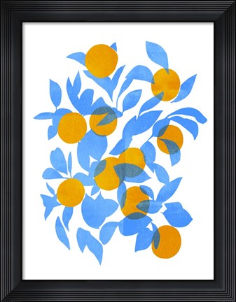 Framed Bright Tangerines II Print