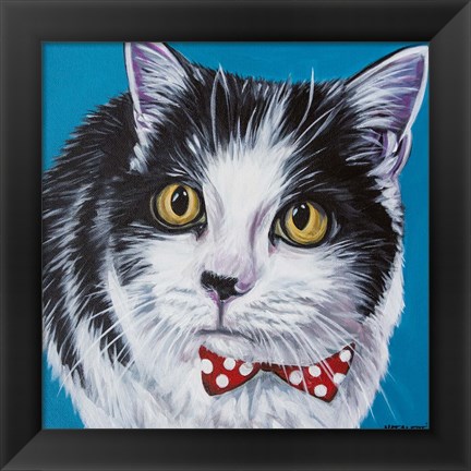 Framed Classy Cat I Print