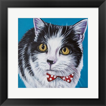 Framed Classy Cat I Print