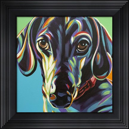 Framed Painted Dachshund I Print