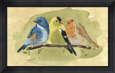 Framed Bird Perch I Print