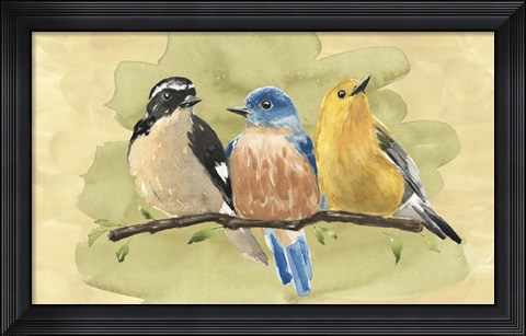 Framed Bird Perch IV Print