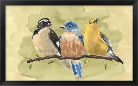 Framed Bird Perch IV Print