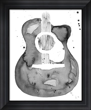 Framed Guitar Flow I Print