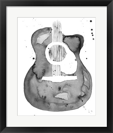 Framed Guitar Flow I Print